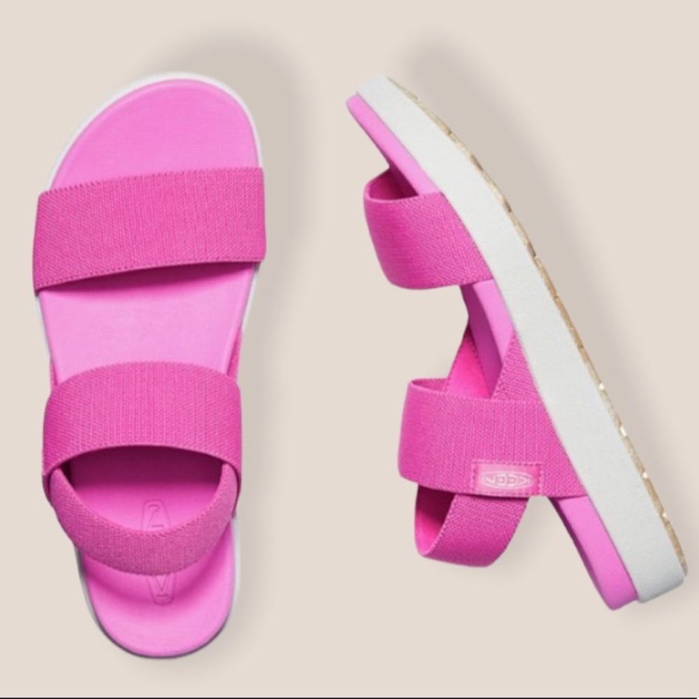 SOLD NWT Keen Pink Peacock & Vapor Elle Arch Support Machine Washable Sandal - Picture 15 of 15
